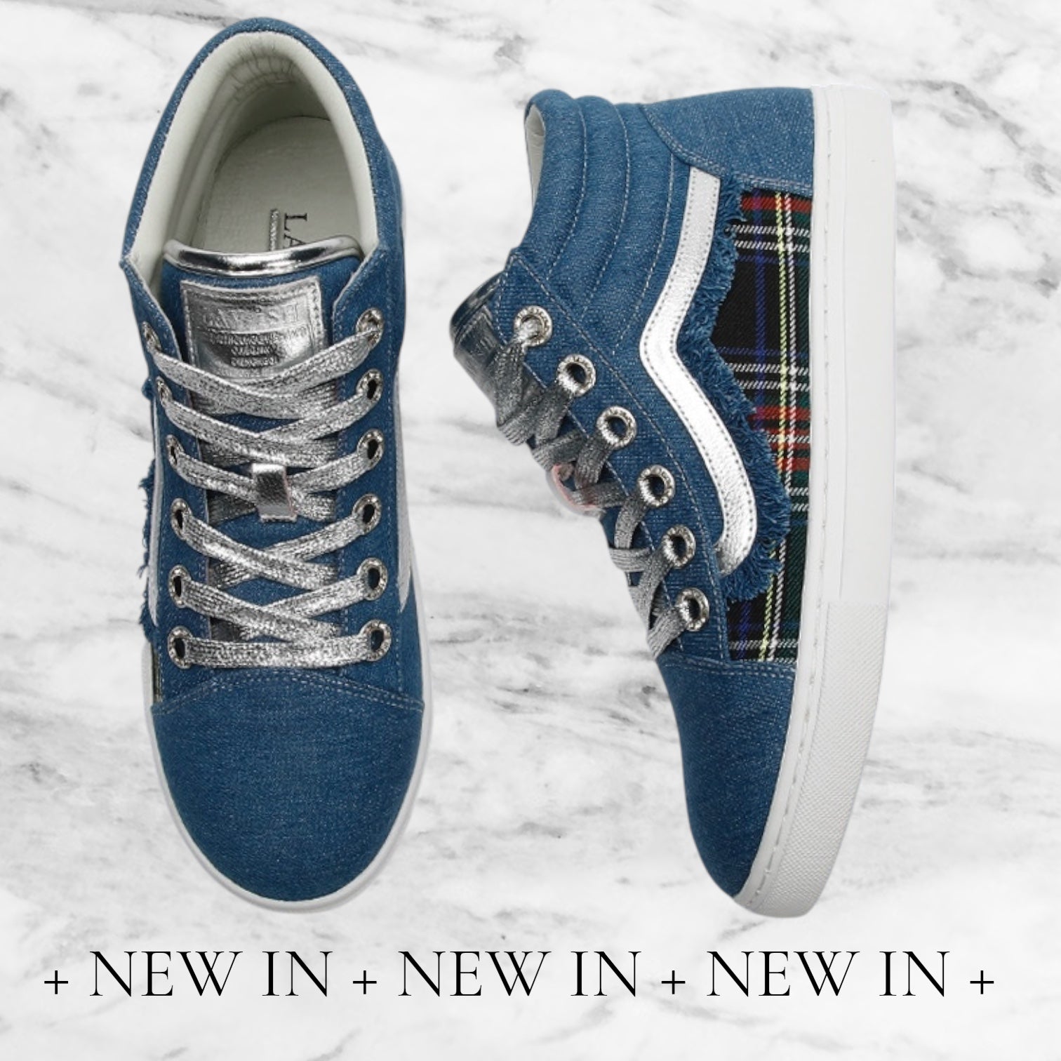 Glam Spark High-Top Sneakers - Denim Blue